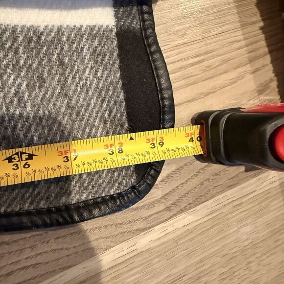 Anne Klein Plaid Belted Ruana Wrap One Size Red Black Gray Oversized Cape Shawl - Picture 7 of 7